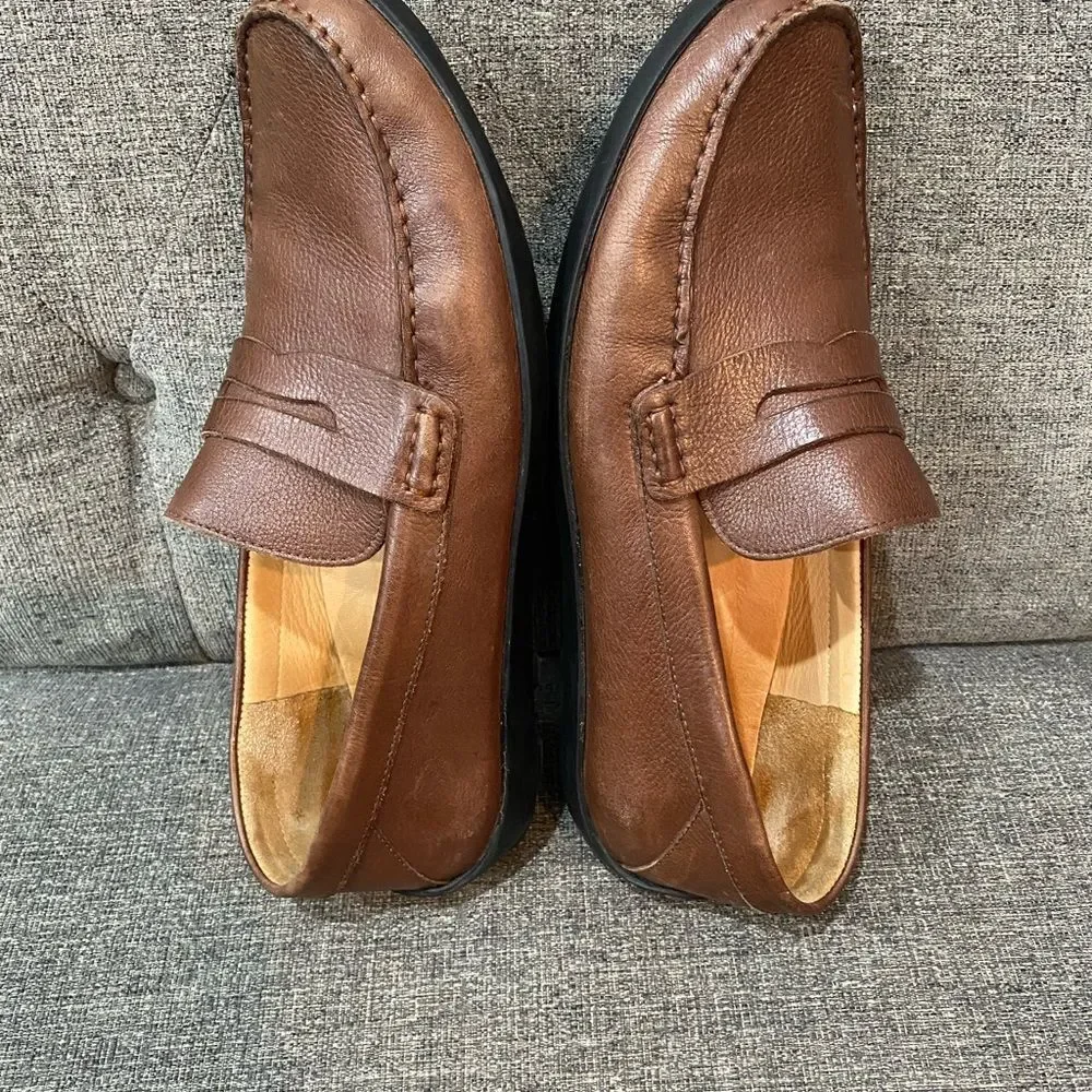 Samuel Hubbard Brown Leather Slip On Loafer Men Size 11